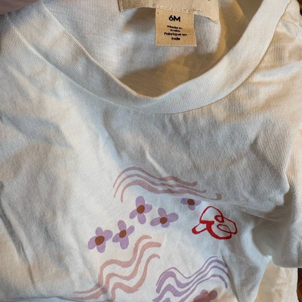 Charming White and Purple Kids Tee